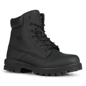 Black leather lugz
